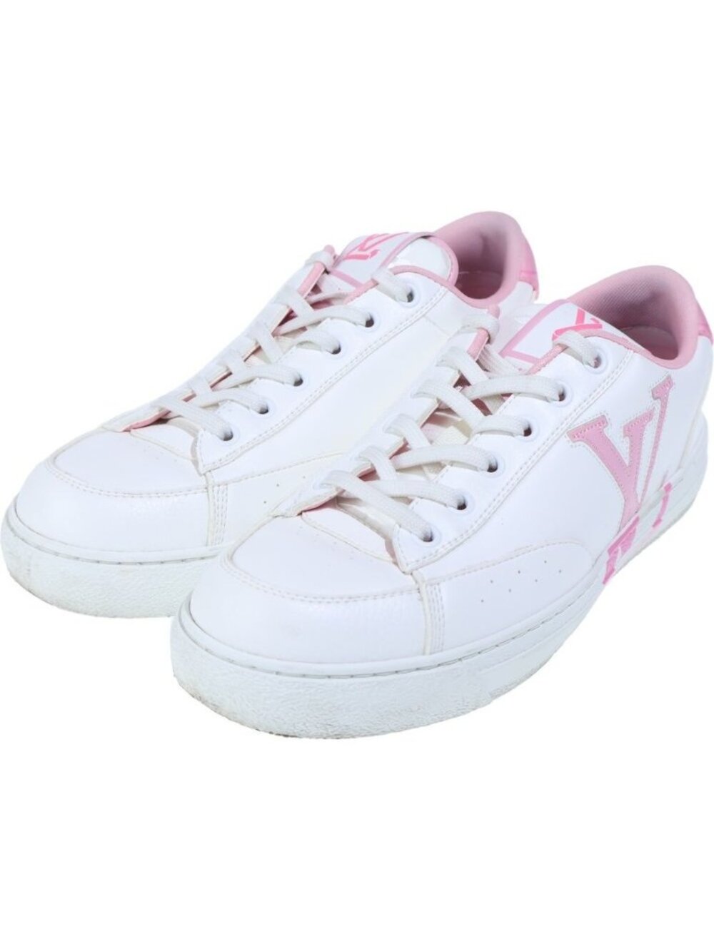 Louis Vuitton Charlie Line Leather Sneakers White Pink - Picture 2 of 6
